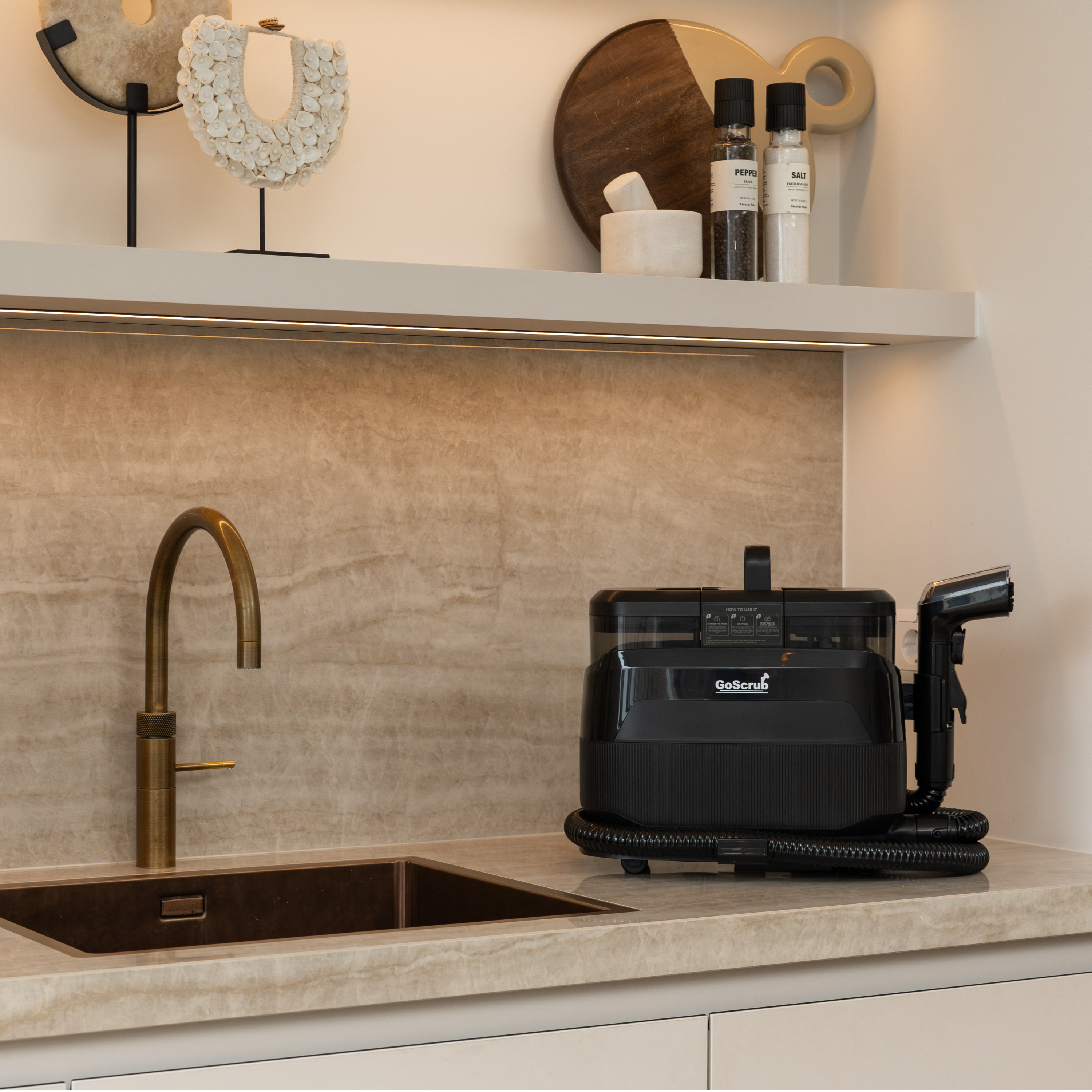 GoScrub® 3-in-1 Tapijtreiniger PRO met Vloermop &amp; Stoomfunctie