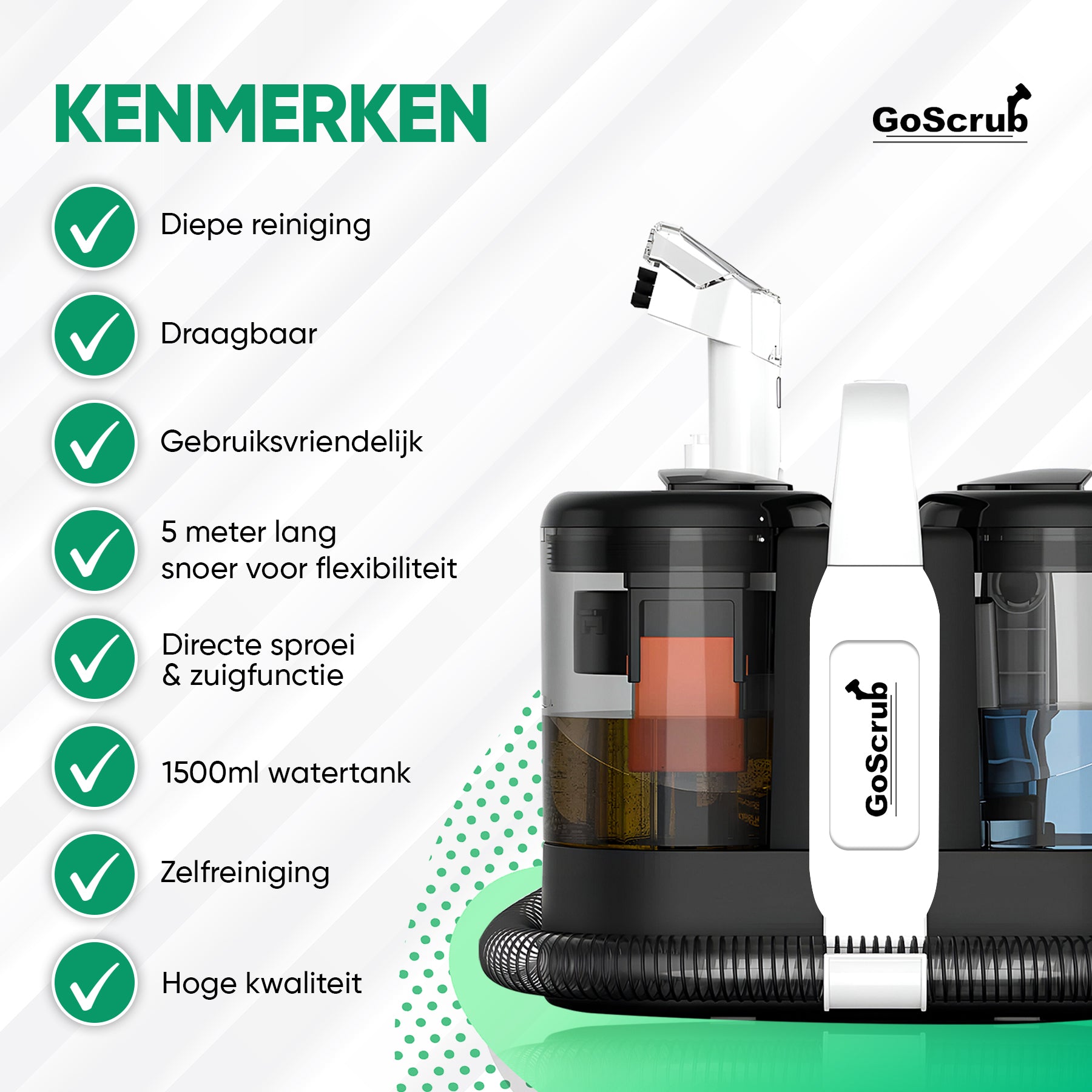 GoScrub® Premium Vlekkenreiniger - Tapijtreiniger