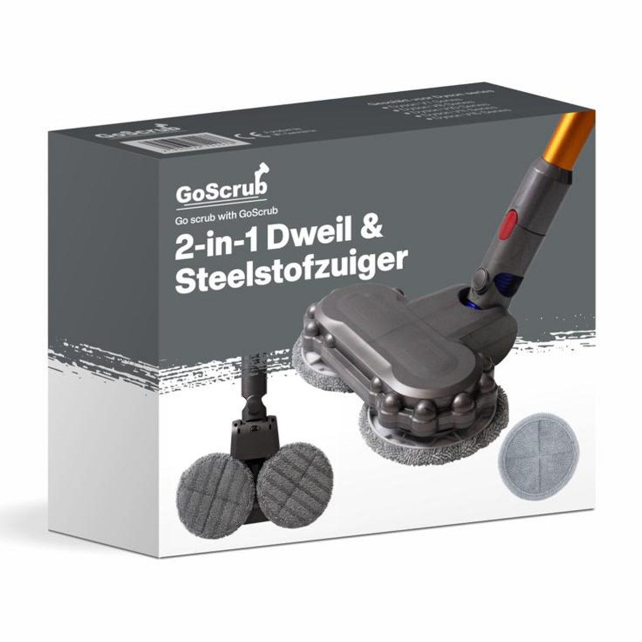 GoScrub® Elektrische Dweil geschikt voor Dyson Steelstofzuiger