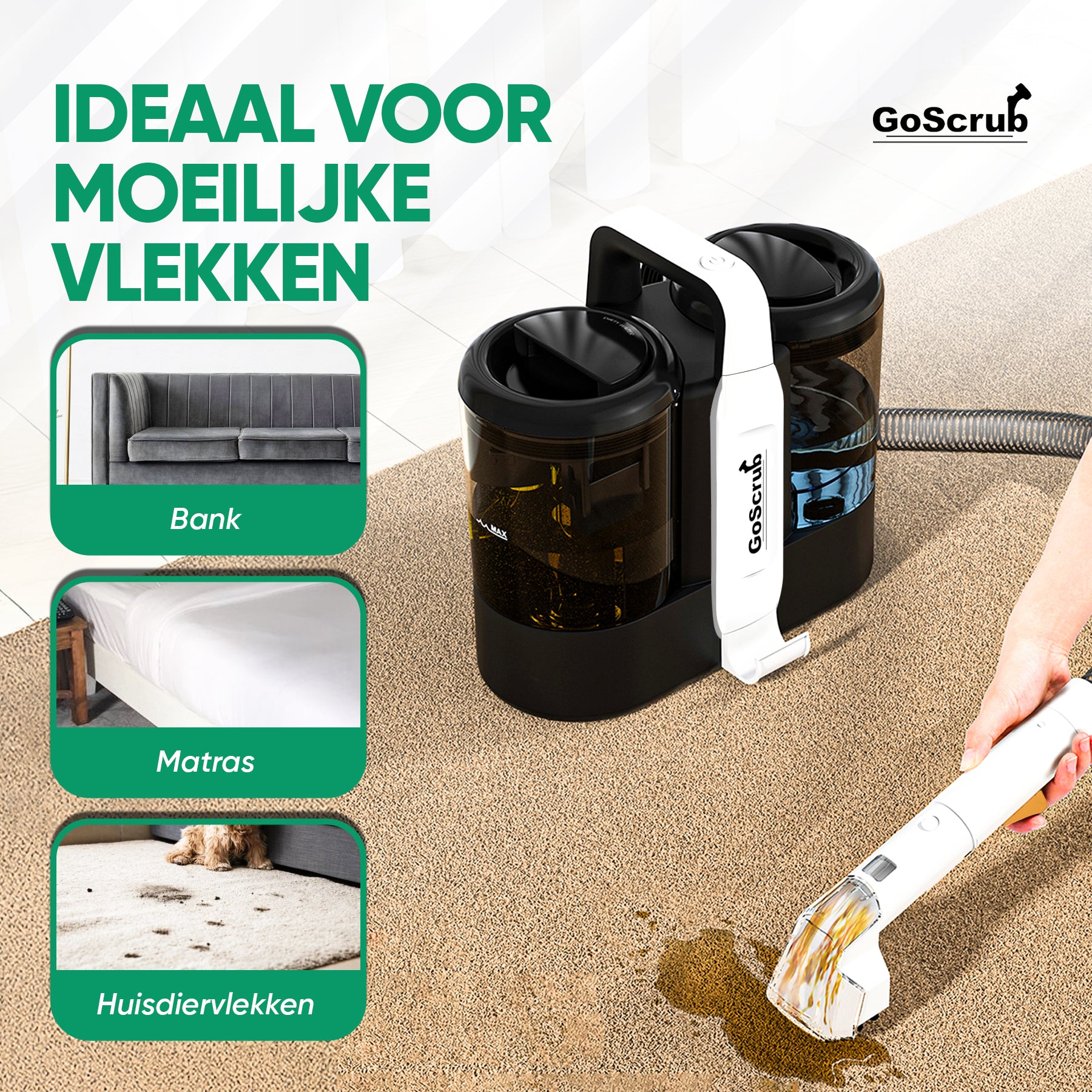 GoScrub® Premium Vlekkenreiniger - Tapijtreiniger