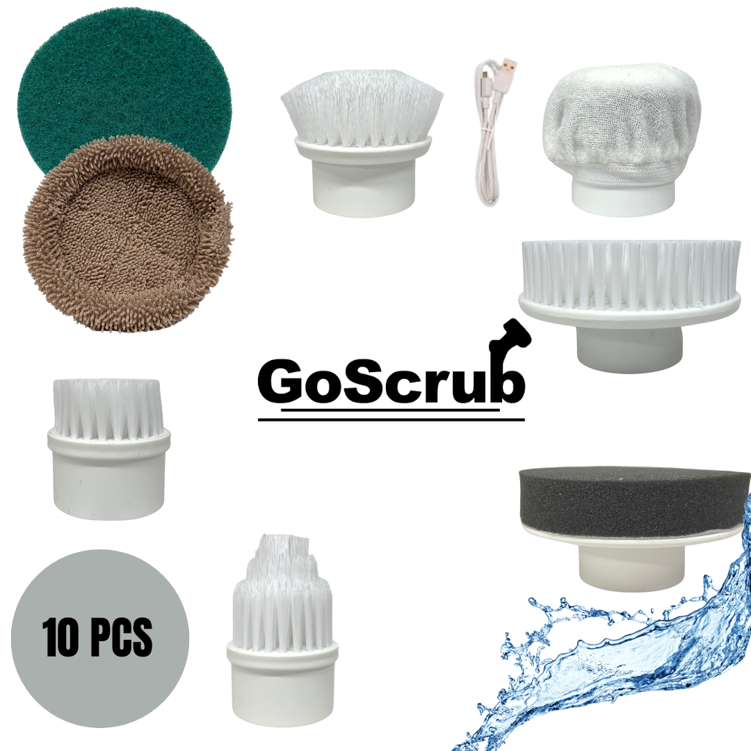 GoScrub® borstelset met 10 opzetstukken voor de Cleaning Master